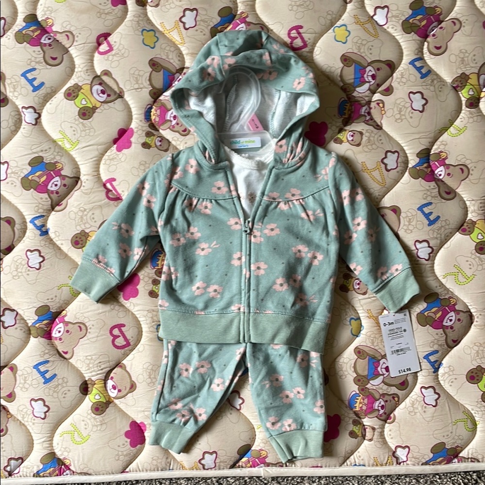 Carters Floral Baby One Piece Set